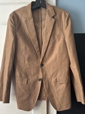 Banana Republic Men's Light Brown Two-Button Blazer
